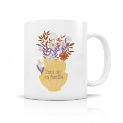 Mug ceramic 350ml - Bouquet d'amour (P'tit dej en famille)