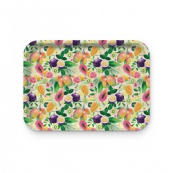 Plateau rectangulaire kraft (42x30 cm) - Flamingo Tropico