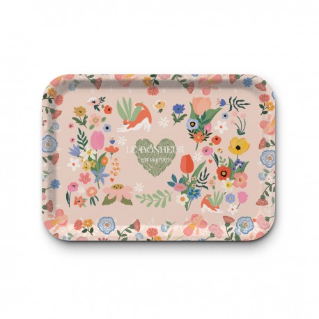 Tray recycled kraft (42x30 cm) - Le bonheur est partout