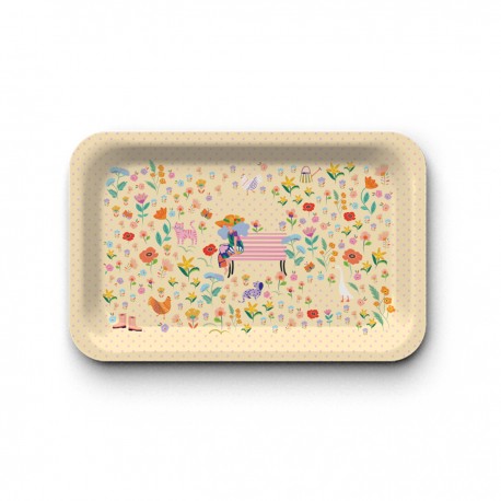 Tray recycled kraft (28x18 cm) - Joli Jardin