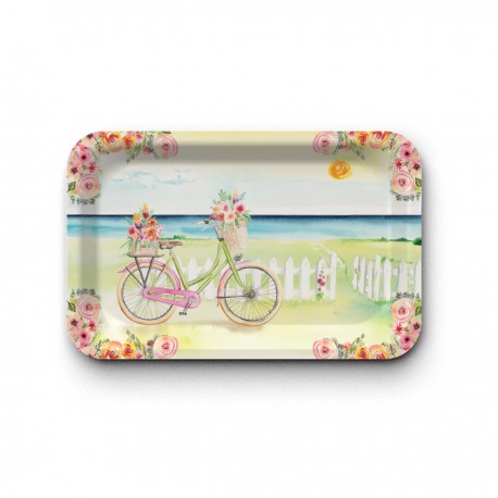 Tray recycled kraft (28x18 cm) - Spring floral