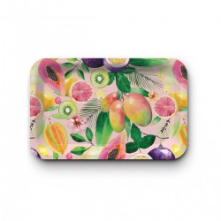 Tray recycled kraft (28x18 cm) - Flamingo Tropico