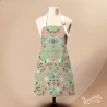 Tablier 100% coton biologique- Le bonheur est partout ( vert )