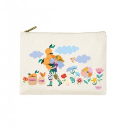 Trousse rectangulaire PM (20x13 cm) - Joli jardin (pomelos)