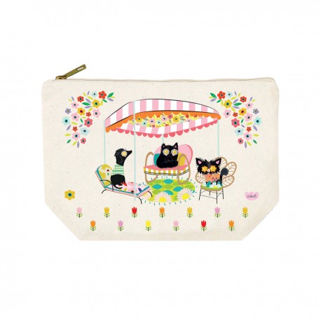 Trousse rectangulaire GM (28x20 cm) - Retro love (Tonnelle)