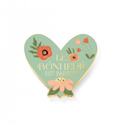 Pin's - Le bonheur est partout (coeur)