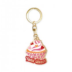 Metal keyring - De l'amour et des cupcakes (mamie d'amour)