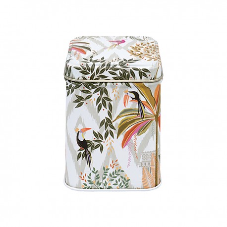 Small square tin 100g - Sara Miller (Palm Garden)