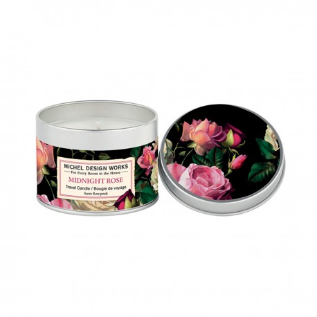 Bougie parfumée 155g en boîte métal - Midnight Rose