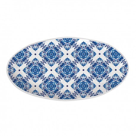 Oval Platter - Indigo Seas