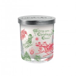 Candle jar & lid - It's Christmastime