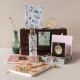 Set papeterie (12 cartes, enveloppes, stickers) - Fleur (Geranium)