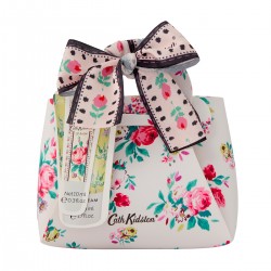 Pochette cuir vegan crème mains baume lèvres - Cath Kidston (Wild Fl)