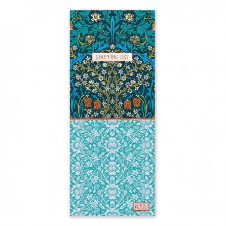 Magnetic shopping list - William Morris (Blackthorn light)