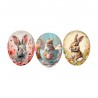 Set of 12 easter eggs Lovely Bunnies - 15 cm - 3 designs assorted