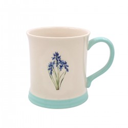 Mug embossé en porcelaine - Country life (Bluebells)