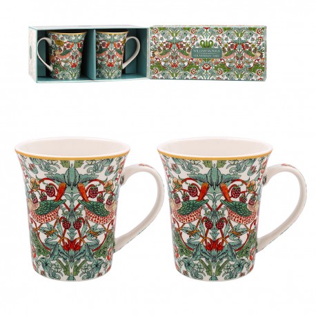 Set 2 mugs - William Morris (Strawberry Thief)