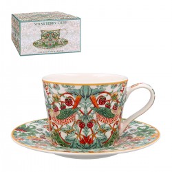 Coffret 1 tasse et soucoupe en porcelaine - William Morris (Strawb.)