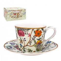 Coffret 1 tasse et soucoupe en porcelaine - W.Kilburn