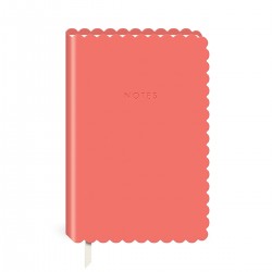 Vegan leather journal - Wildflower meadow (coral)