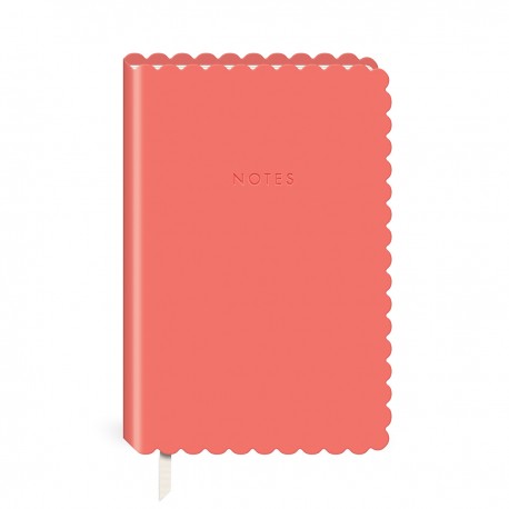 Vegan leather journal - Wildflower meadow (coral)