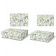 Large rectangular box set 3 - Leaf Pattern