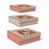 Set de 3 boîtes carrées gigognes GM - Floral Frame