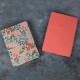 Vegan leather journal - Wildflower meadow (coral)