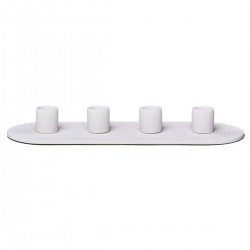 Ceramic Candle Holder RUA quartet White - Chic Mic