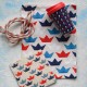 Torchon en coton biologique 50x70 cm Paper Boats - Chic Mic
