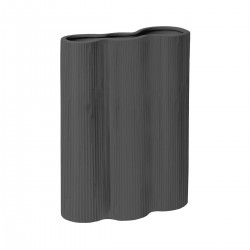 Ceramic Vase RUA 12x12x23.5 cm Anthracite - Chic Mic