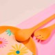 Bioloco Plant Salad servers Orange- Chic Mic