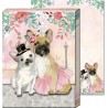 Pocket carnet de notes aimanté - French bulldog couple