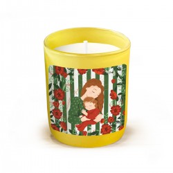 Bougie parfumée 220gr en verre jaune - Douce nuit (tendresse infinie)