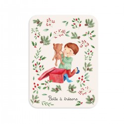 Boîte rectangulaire en métal - Belle nuit de Noël