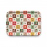 Plateau rectangulaire kraft (mate 42x30 cm) - Belle nuit de Noël (dam