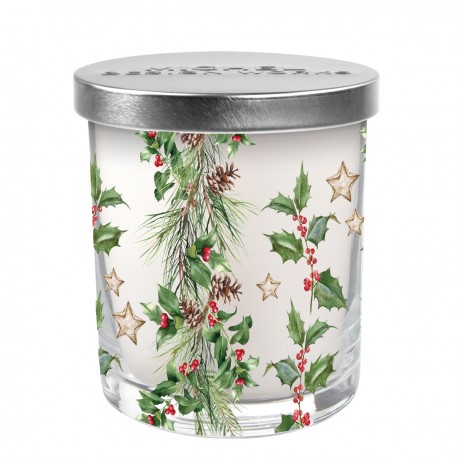 Candle jar & lid - Holiday Garland
