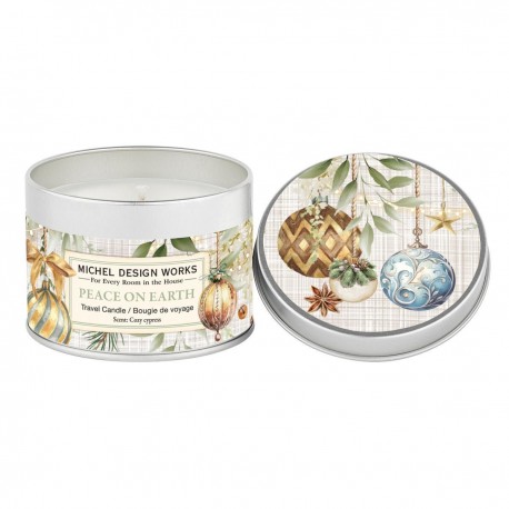 Bougie parfumée 155g en boîte métal - Peace on Earth