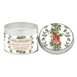 Large travel Candle - Holiday Garland