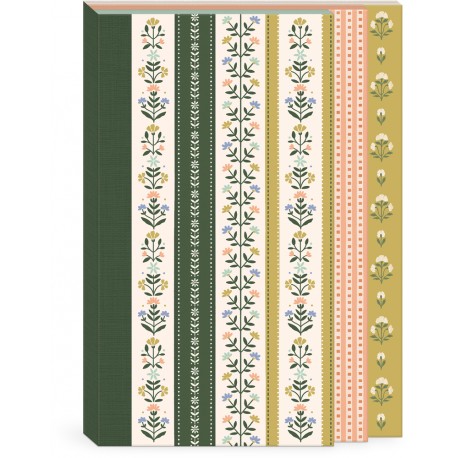 Carnet de notes à 3 niveaux - Sweet boutique (Forest coral floral)