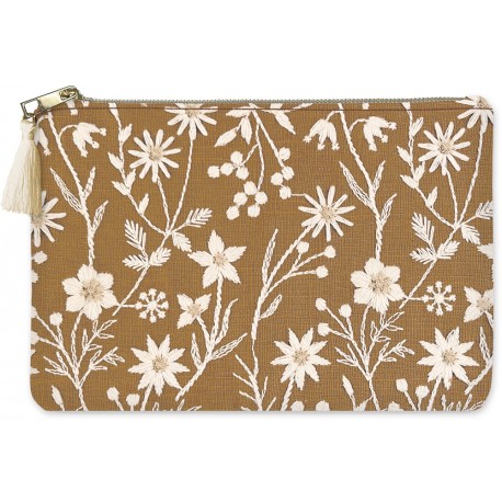 Trousse brodée MM - Sweet boutique (Chamomile)