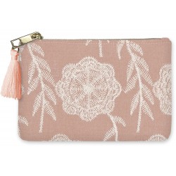 Porte-monnaie brodé - Sweet boutique (Peony)