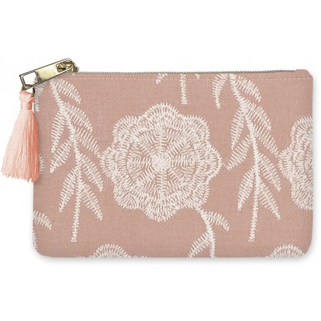 Porte-monnaie brodé - Sweet boutique (Peony)