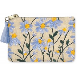 Porte-monnaie brodé - Sweet boutique (Periwinkle)