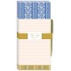 Bloc shopping aimanté & stylo - Sweet boutique (Blue stripe)