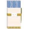 List pad with pen - Sweet boutique (blue stripe)