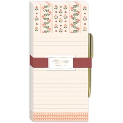 Bloc shopping aimanté & stylo - Sweet boutique (Coral stripe)