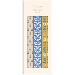 Boite 3 limes à ongles - Sweet boutique (Blue mustard floral)