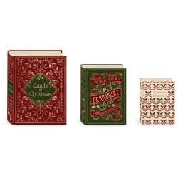 Set de 3 boîtes livres gigognes GM - Ornate Christmas books