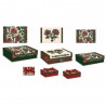 Set de 5 boîtes rectangulaires gigognes - Christmas tapestry